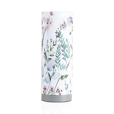 Imagen de Pauleen 48004 sobremesa Flowery Romance máx. 20W E14 Lámpara para mesita de Noche Blanco, Verde, Rosa, Azul Tela/hormigón sin Bombilla