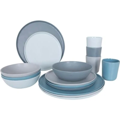Imagen de Vajilla BC Molvadite 16d azul/gris