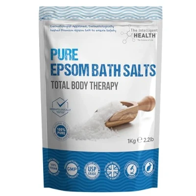 Imagen de Sales puras de Epsom Sal baño sulfato magnesio (1 kg (paquete 1))