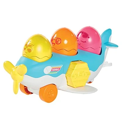 Imagen de Toomies Tomy Hide and Squeak 2 in 1 Load Go Plane Baby Toy, Push Along Learning Toy for Babies, Musical Toys with Colours Sounds, Boys Girls Aged 1, 3 Years Old