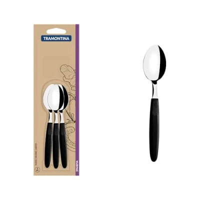 Imagen de Juego de Cucharas para Té 3 Piezas Ipanema Negro 13,9cm Tramontina