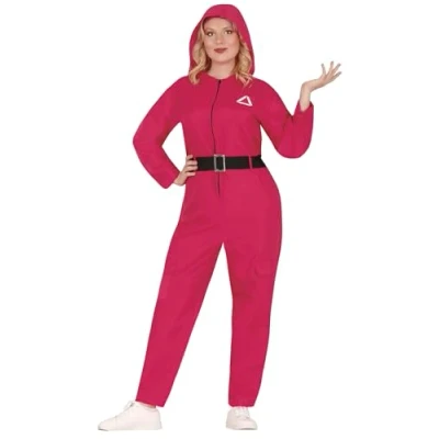 Imagen de FIESTAS GUIRCA Disfraz Gamer Mono Rojo con Capucha Mujer Adulta Talla M 38 40