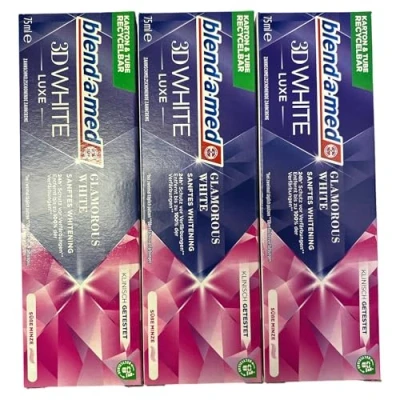 Imagen de Blend a med Pasta dentífrica 3D White Luxe Glamorous Dulce menta 75 ml Pack de 3