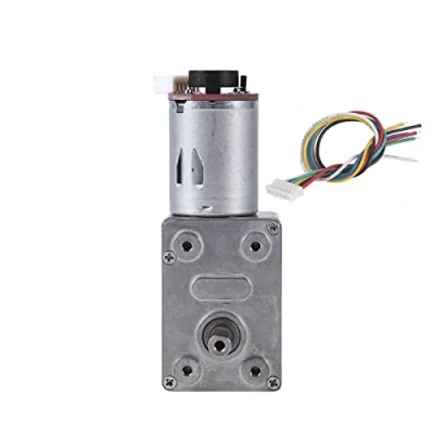 Imagen de FTVOGUE Motor DC 12V Motorreductor de tornillo sinfín alto par con encoder Srong autoblocante(100RPM)