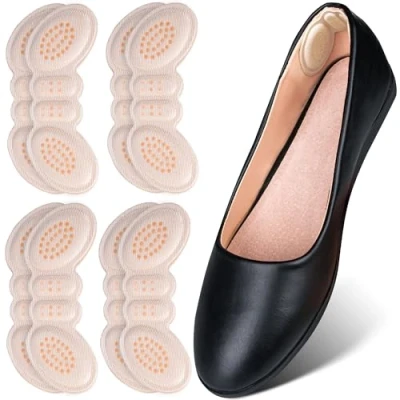 Imagen de SULPO 4 Pares Almohadilla Talon Protector Talones Rozaduras Antirozaduras Zapatos Plantillas Heel Plantilla Reducir Tamaño Tacon Para Mujeres y Hombres