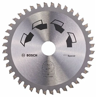 Imagen de Bosch 1x Hoja de Sierra Circular Special (para Madera, Metales no Ferrosos, Plásticos, Ø 130 x 2.2/1.6 20/16 mm, 40 Dientes, FT, con Anillo Reducción 16 Accesorios Sierras Circulares)