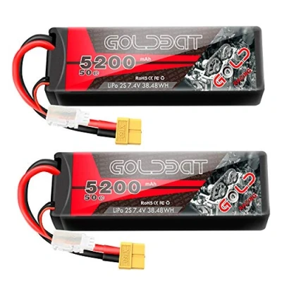 Imagen de GOLDBAT 2S LiPo RC Batería 7.4V 50C 5200mAh Hardcase Pack con Enchufe XT60 para Car Evader Helicóptero Truggy Buggy Bx Auto LKW Truck 2PACKS