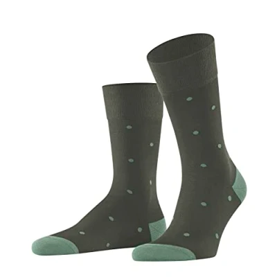 Imagen de FALKE Dot M SO algodón estampado 1 par, Calcetines Hombre, Verde (Military 7826), 39 42