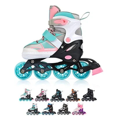 Imagen de meteor Patines Línea Ajustables para Niños Jouvenes y Adolescentes Mujer Hombre de Linea con ABEC7 Forro Interior Tamaño Ajustable