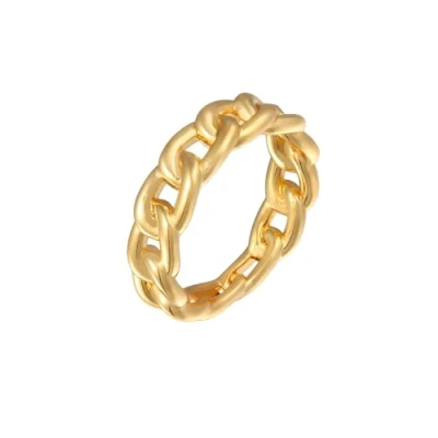 Imagen de Elli Chunky Chain Anillo goldcoloured, Mujer, Talla: 54, Gold coloured