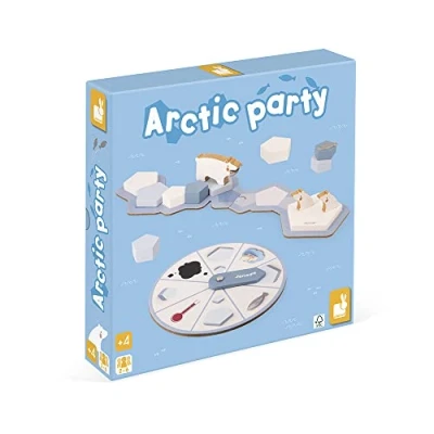 Imagen de Janod Arctic Party Juego de Mesa Colaborativo para Niños Tema Osos Polares Madera y Cartón 2 A 6 Jugadores Certificado FSC partir 4 Años, J02469