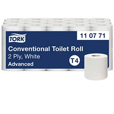 Imagen de Tork 110771 rollos de papel higiénico Advanced compatibles con el sistema pequeños T4, 30 (30 x 400 hojas)
