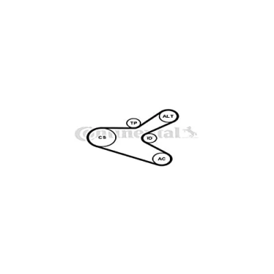 Imagen de CONTITECH 6PK1153K2 Juego de correas trapeciales poli V PEUGEOT: 307 Hatchback, SW, Familiar, CITROËN: C4 I Hatchback