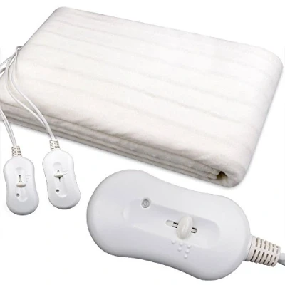 Imagen de SILVANO Manta eléctrica Doble Cama de Matrimonio 160X140 2 x 60watios Protección automatica contra Calentamiento Niveles Temperatura Interruptor Lavable a Maquina