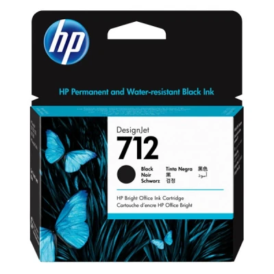 Imagen de HP 712 3ED71A Negro, Cartucho de Tinta Original HP, 80ml, alta capacidad, para Impresoras Plotter Gran Formato DesignJet Series T650, T630, T250, T230, Studio y Cabezal Impresión 713