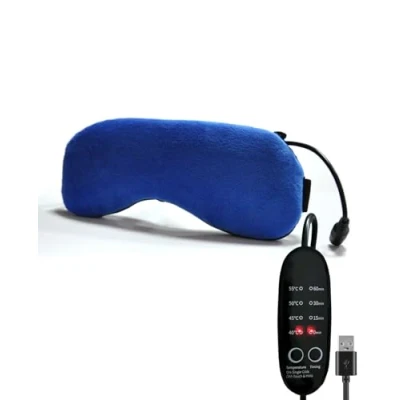 Imagen de PJYU Mascarilla para Ojos Calentada, Antifaz Compresa Caliente con Linaza Secos, Tratamiento de Blefaritis, Fatiga Ocular, Lavable