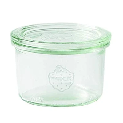 Imagen de Weck Set aus Sturzgläsern Tarros de Cristal 200 ml, para conservas, Resistentes al Calor, Aptos microondas, Horno, Borde Redondeado, 12 Unidades, milliliters, Vidrio, Transparente
