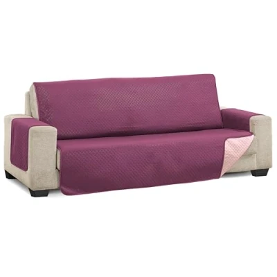 Imagen de Martina Home Cubre Sofa Acolchado, Verde/Botella, 3 Plazas (Diamond)