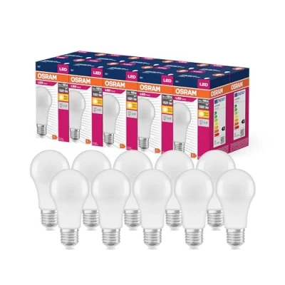 Imagen de OSRAM Valor de estrella LED Lámpara clásica A100 para enchufe E27, forma pera, viernes, 1521 lúmenes, blanco cálido (2700k), reemplazo bombillas convencionales 100W, 10 paquetes