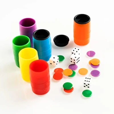 Imagen de Fournier 130012256 Accesorios Parchis en Caja de plástico, Multicolor, único (521716)