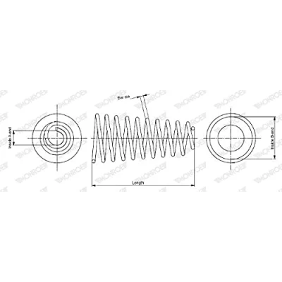 Imagen de MONROE SP0139 Muelle de suspensión FIAT: Punto I Hatchback