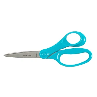 Imagen de Fiskars Tijeras escolares, Para niños a partir de 12 años, diestros, Longitud total: 18 cm, Hojas acero inoxidable, Turquesa, 1067855