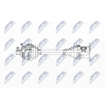 Imagen de NTY NPW VW 036 Árbol de transmisión Eje delantero, izquierda, derecha Caja cambios manual, 6 marchas, semiautomática