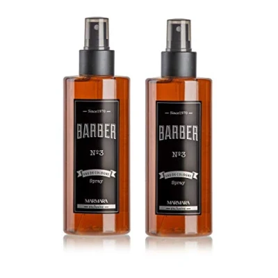 Imagen de BARBER MARMARA Eau de Cologne Pump Spray para hombre (2 x 250 ml) After Shave Men Agua afeitado hombres Refresca Fragancia Desinfectante 70 alcohol No.3)