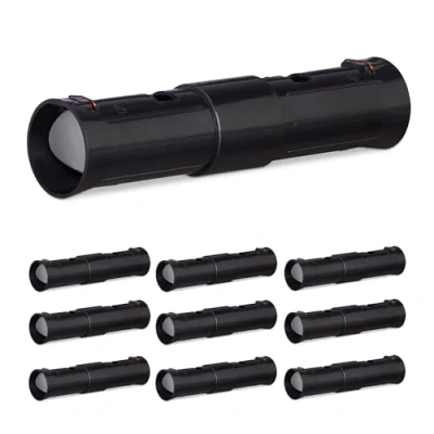 Imagen de Relaxdays Trampa para Topos, Set, Atrapatopos, 2 Aberturas de Control, Ajustable, No Daña a los Animales, Negro, Pack 10