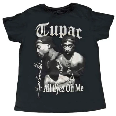 Imagen de Tupac Shakur Camiseta All Eyez On Me de Algodón para Mujer (48 EU) (Negro)