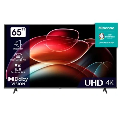 Imagen de Hisense TV 65A6K UHD 4K, Smart de 65 Pulgadas, Dolby Vision, Modo Juego Plus, DTS Virtual X, Control por Voz televisor (2023)