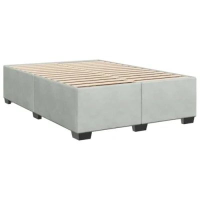 Imagen de vidaXL Estructura de Cama sin colchón Terciopelo Gris Claro 140x200 cm