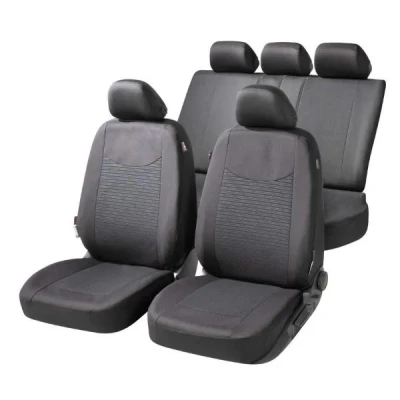 Imagen de WALSER Speedway ZIPP IT Premium 11859 Cubreasiento negro Poliéster delante y detrás VOLKSWAGEN: Golf 4, Passat B6 Variant, B7 Berlina