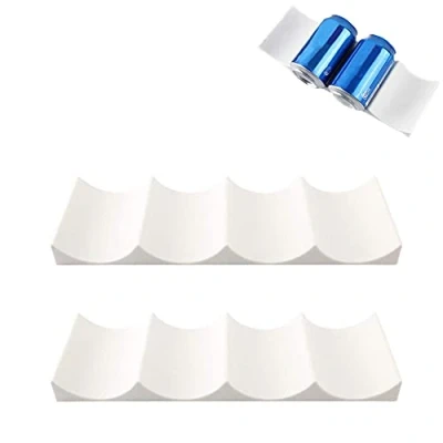 Imagen de 2 Piezas Botellero Apilable Horizontal, Vino Plastico, Estante Botellas Nevera, Antideslizantes, Ahorran Espacio, para Vino, Bebidas, Decoración del Hogar, Bar, Cocina