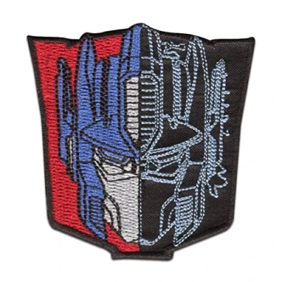 Imagen de Hasbro © Transformers Optimus Prime Parches termoadhesivos bordados aplique para ropa, tamaño: 7 x 7,1 cm