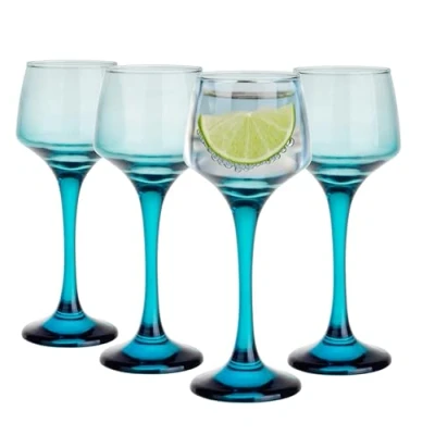 Imagen de Glasmark Krosno juego de 4 vasos chupito, 75 ml, para chupitos, vodka, licor, set regalo, turquesa, x ml