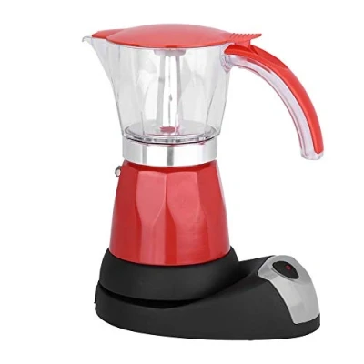 Imagen de Aramox 300 ML / 6 Tazas 480W Cafetera Eléctrica Espresso Moka Italiana (Red)