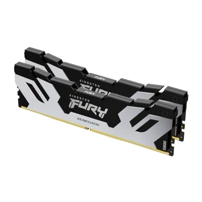 Imagen de Kingston Fury Renegade DDR5 Silver/Black XMP 32GB 7200MT/s CL38 DIMM Desktop Gaming Memory (Kit of 2) KF572C38RSK2 32