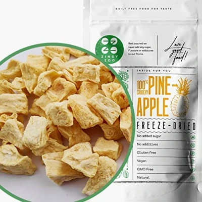 Imagen de Piña Liofilizada 100% Fruta Pura Seca Freeze Dried Fruit Deshidratada Frescas Gefriergetrocknete Ananas Pineapple ZingyZoo