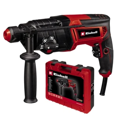 Imagen de Einhell Martillo perforador TC RH 800 4F(800 W, 2,6 julios, taladrar con percutor+ cincelar con/sin fijación, mecanismo de impacto neumático, SDS Plus,funcionamiento continuo)