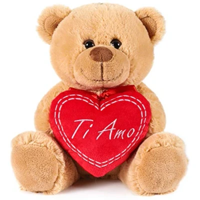 Imagen de BRUBAKER Oso/Osito de Peluche con &#039;Ti Amo&#039; corazón 25 cm Marrón
