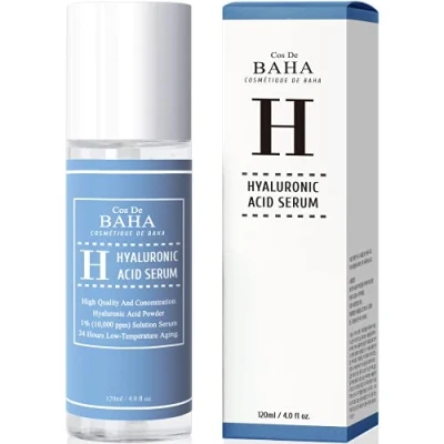 Imagen de Cos de BAHA Pure Hyaluronic Acid 1% Serum for Face (120ml) Anti Aging facial moisturizer