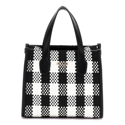Imagen de Guess Silvana MINI TOTE Bolso de mano, Mujer, Talla: One Size, Mehrfarbig schwarz