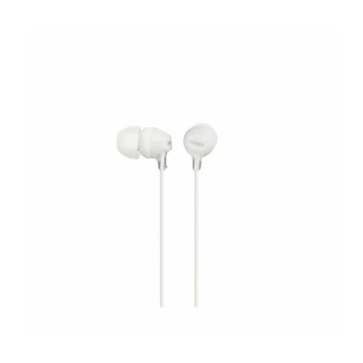 Imagen de Auriculares de botón Sony MDR EX15LPW, 8Hz 22.000Hz, 100dB/mW, Botón, Tapones Silicona, Iman Neodimio, Blanco