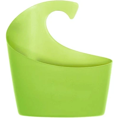 Imagen de Spirella colección Sydney Wall Basket, Cesta portaobjetos pequeña 19,5 x 17,5 6,5 cm, Polipropileno, Verde