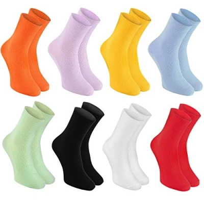 Imagen de Rainbow Socks Hombre Mujer Calcetines Diabéticos Sin Elasticos 8 Pares Colores Brillantes Talla 36 38