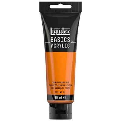 Imagen de Liquitex Basic Acrylic Tubo De Pintura Acrílica, 118 ML, Naranja (Tono Cadmio Nuevo)