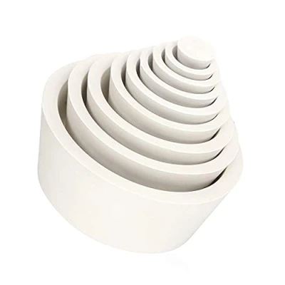 Imagen de stonylab Conos Adaptadores de Filtro, Premium y Duradero Cuello Cónico, Tapón Goma Buchner Embudo Adaptador Filter Adapter Cones, Resistente al Desgaste Superficie Lisa, 9 Paquete, Blanco