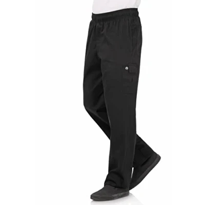 Imagen de Chef Works B222 XS Pantalones Cargo de Ajuste Delgado, y Negro