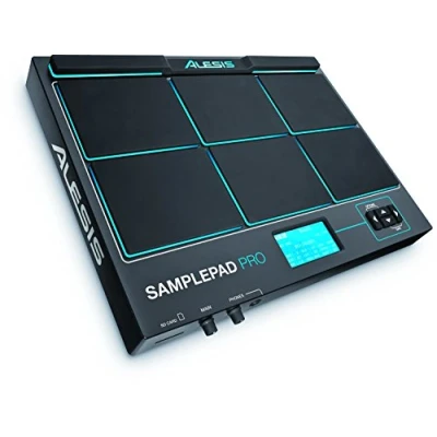 Imagen de Alesis Sample Pad Pro Instrumento de Percusión y Disparador Muestras con 8 Pads Goma, Iluminación LED, Opciones Expansión para 2 Disparadores Adicionales